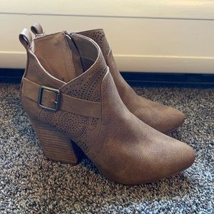 Brown booties - never worn